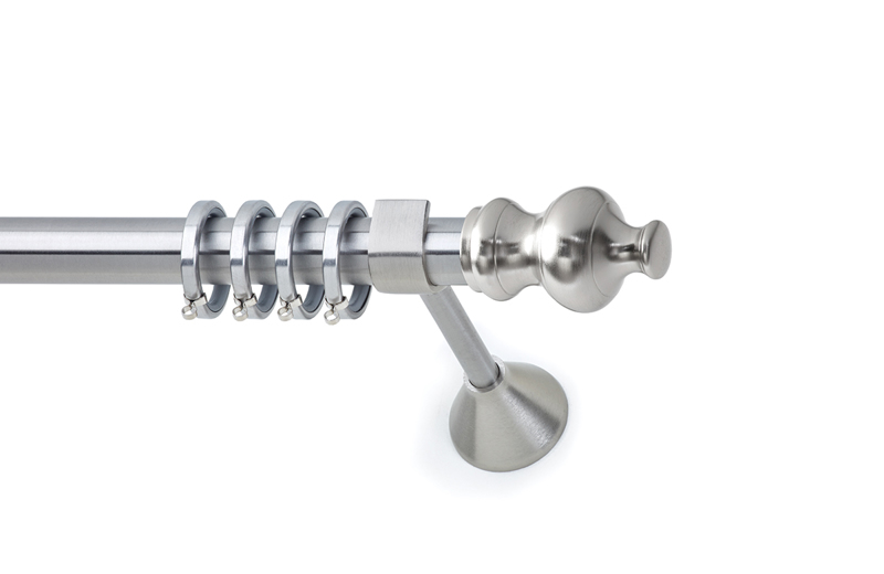 Anartisi Κουρτινόξυλο Φ25 Inox LOTUS Νίκελ Σατινέ